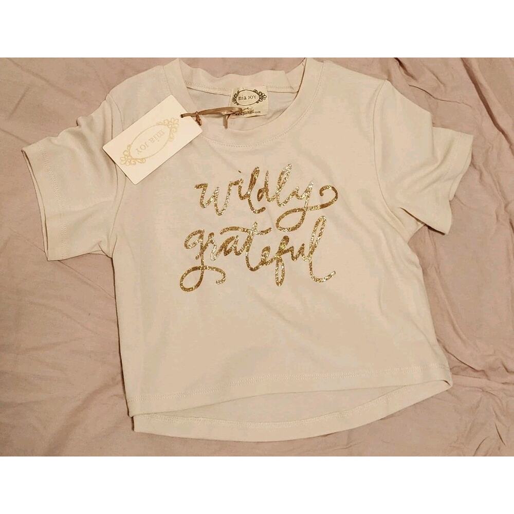 Mia Joy Joyfolie Shirt Glitter Toddler Girl Size 3 Wildly Grateful Boutique